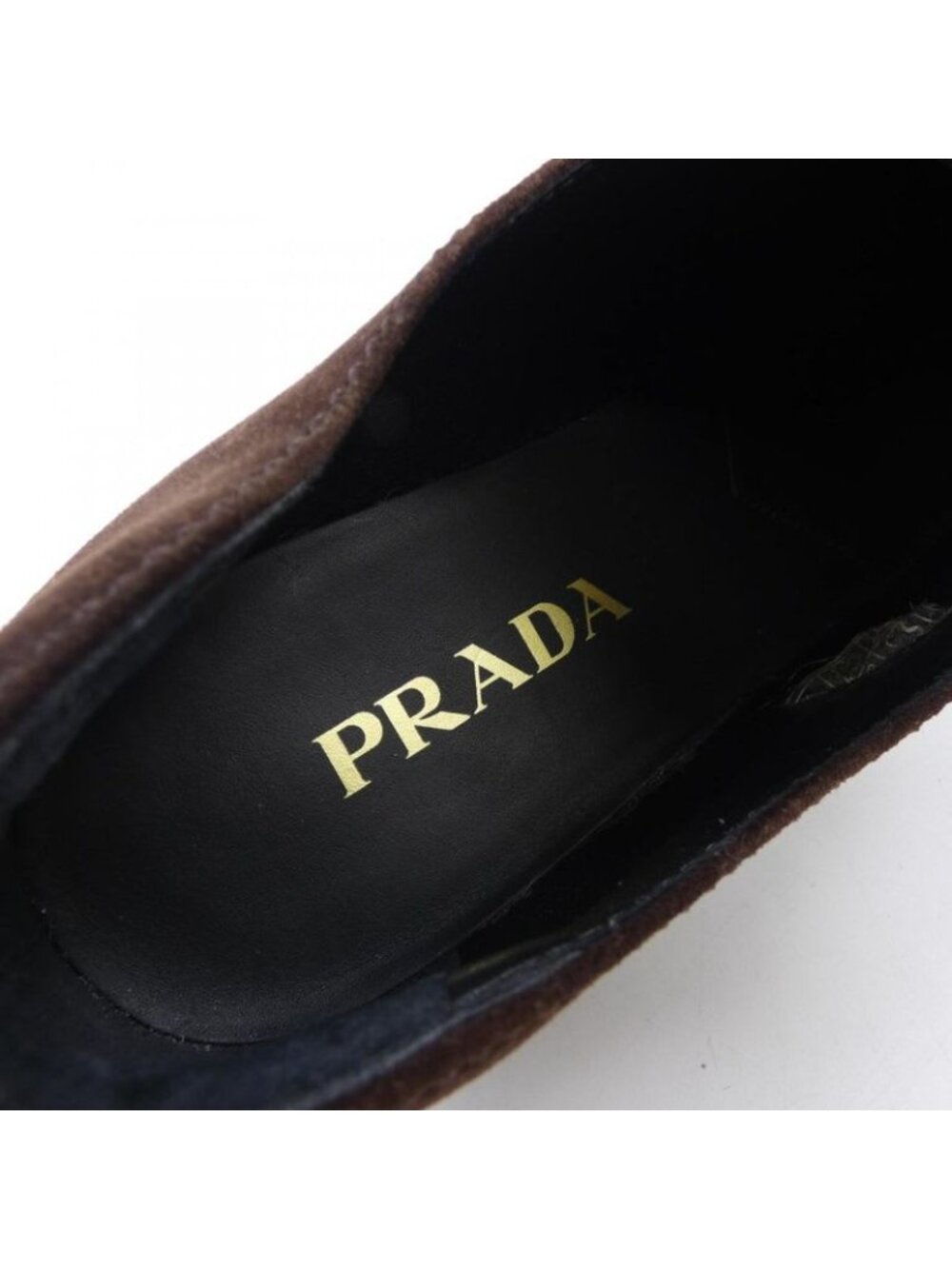 ★SOLD★ Prada Suede Loafers Triangle Logo 1 D329 N Shoes - Picture 7 of 7